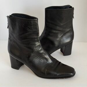 Stuart Weitzman Black Leather
Heeled Ankle Boots Size 8.5